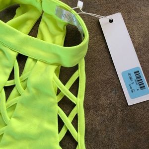 LF brand cropped neon top